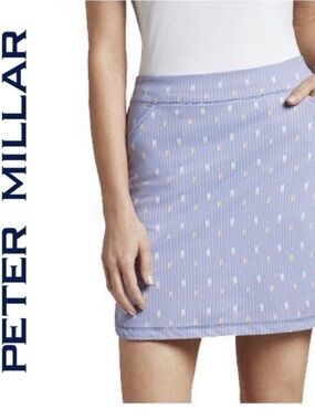 Peter Millar Light Blue Printed Mini Skort